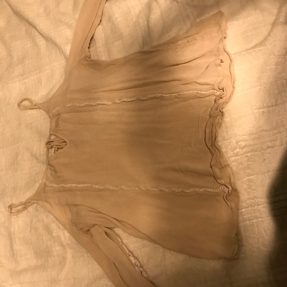 Long sleeve cream top